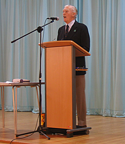 Howard Bodger presenting Talking Books for the Blind